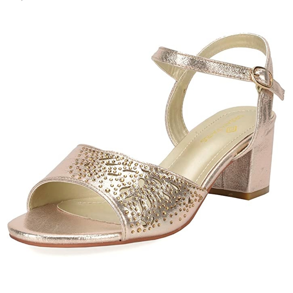 EUC Mona Ankle Strap Low Block Heel Sandals